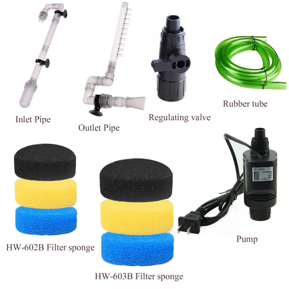 HW-602B/HW-603B Portable Fish Tank Accessories Cleaner Inlet Outlet Tube Pipe External Parts Aquarium Filter Water Pump OUTLET PIPE