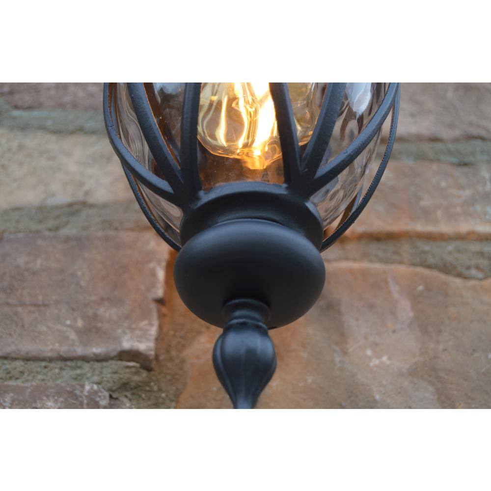 Hailee 1-Light Matte Black Outdoor Wall Lantern Sconce EL591SBL