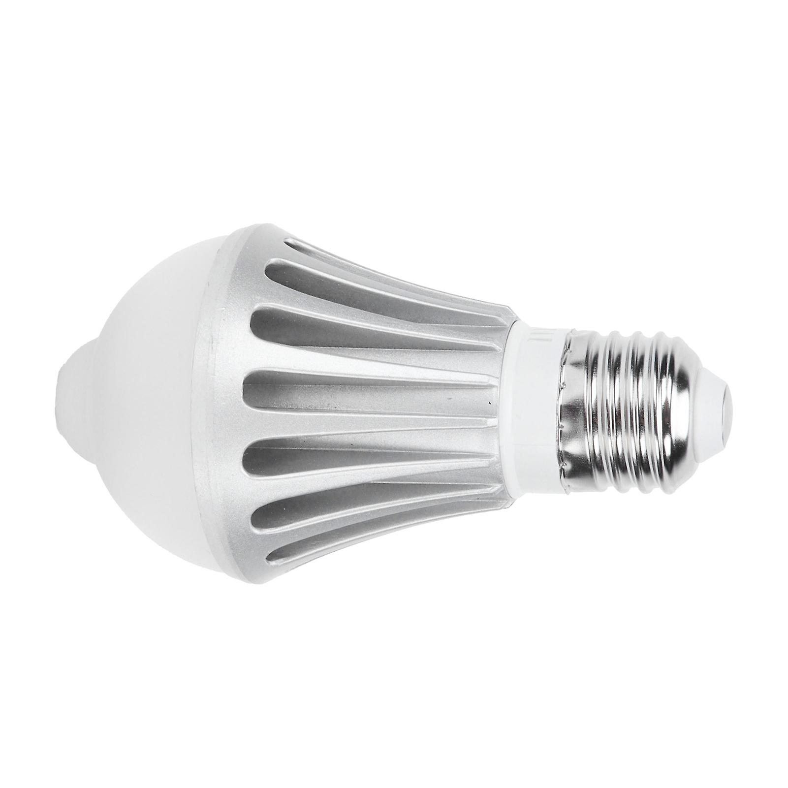 Led Sensor Light Bulb 7w E27 Human Body Sensor Bulb For Corridor 85265v Warm White Light