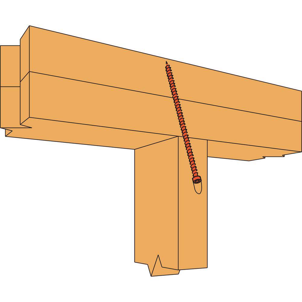 Simpson Strong-Tie 0.152 in. x 6 in. T30 6-Lobe Cap Head Strong-Drive SDWC Truss Screw Orange (50-Pack) SDWC15600-KT