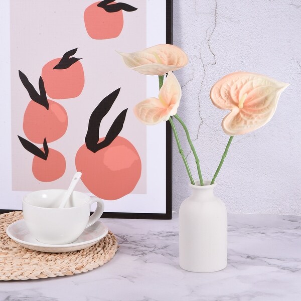 3Pcs 13 Artificial Anthurium Lily Flowers Floral Bouquet Home Decor