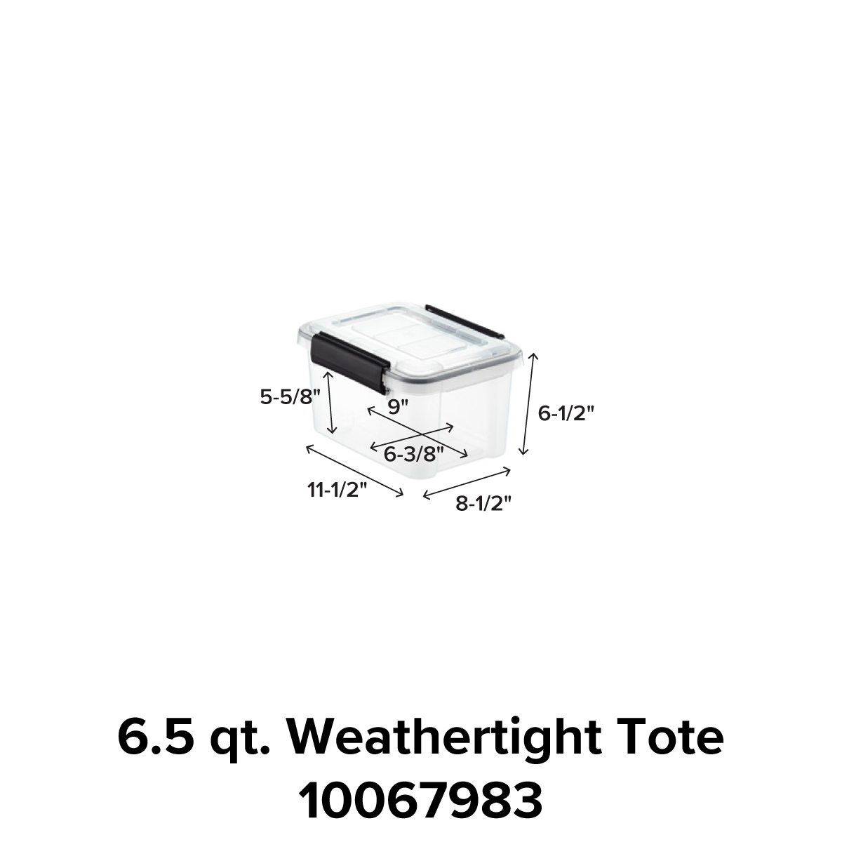 Clear Weathertight Totes