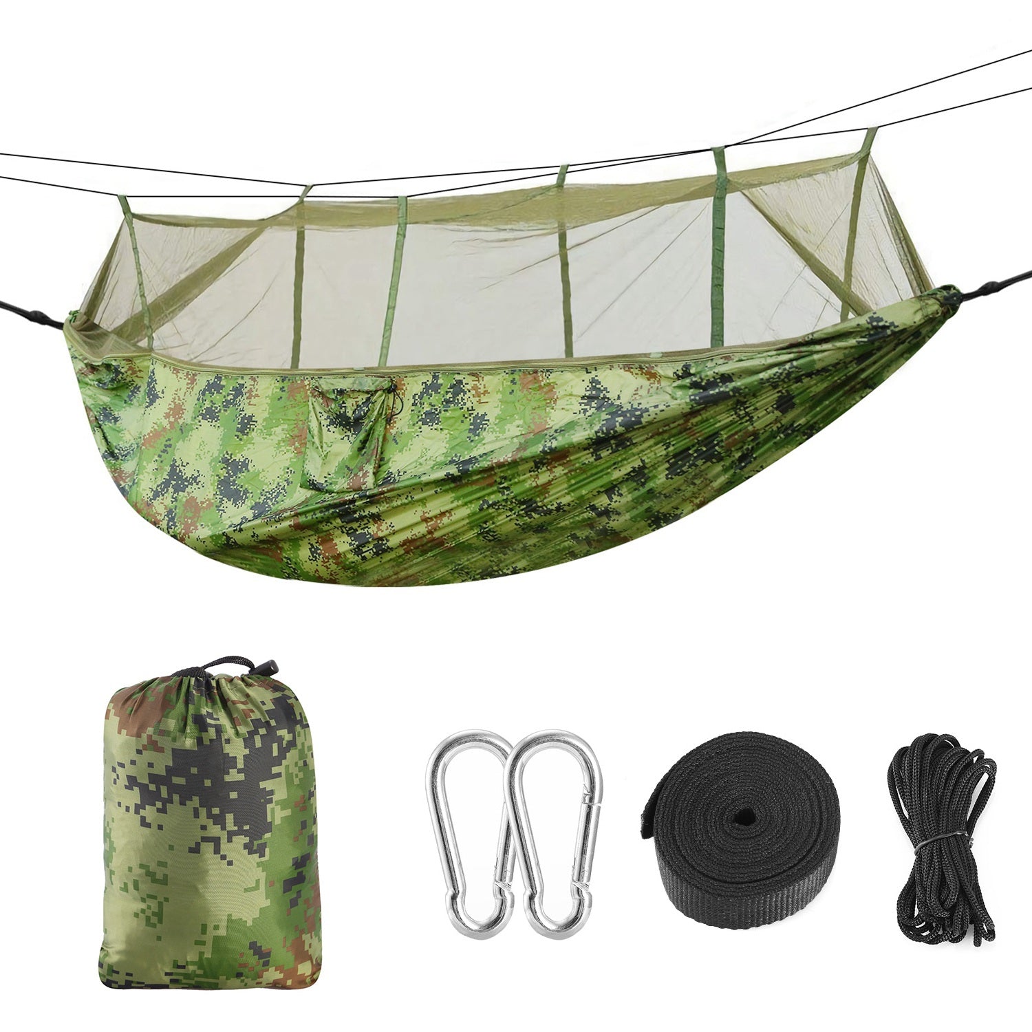 iMountek Camping Hammock with Mosquito Net Portable Automatic Quick Open Hammocks for Indoor Outdoor Hiking Camping Backpacking Travel Backyard Beach