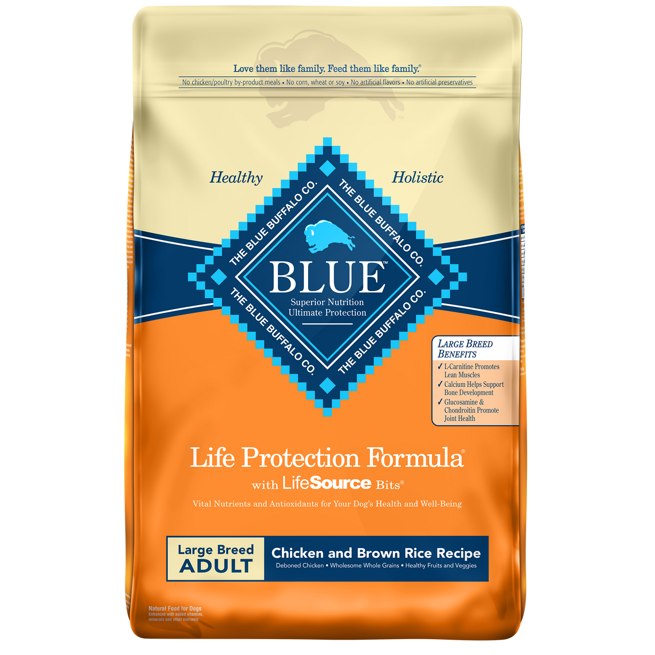 Blue Buffalo Life Protection Formula Large Breed Adult Chicken and Brown Rice Recipe Dry Dog Food