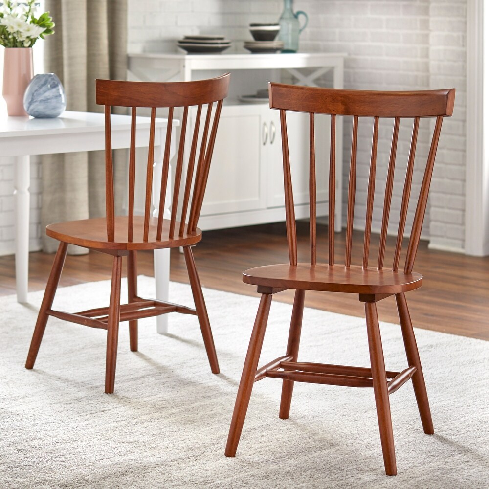 Simple Living Venice Solid Wood Spindle Dining Chairs (Set of 2)