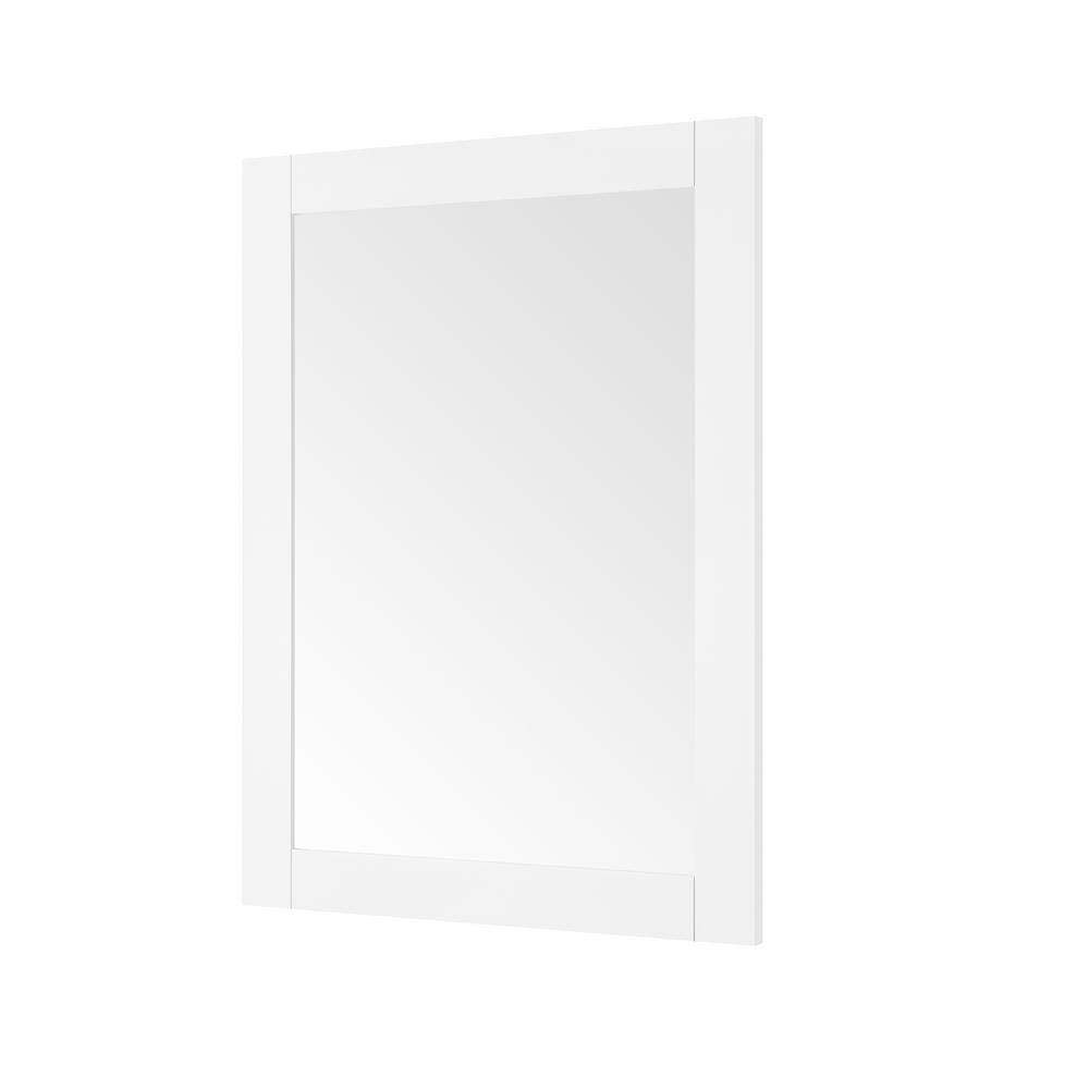 Home Decorators Collection Caville 24 in. W x 32 in. H Rectangular Framed Wall Mount Bathroom Vanity Mirror in White Caville MR-W