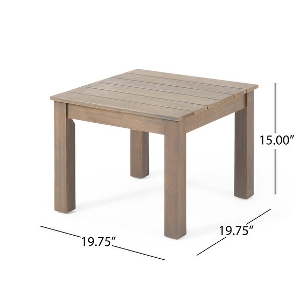 Minimalistic Style with Slat Designable Acacia Wood Side Table