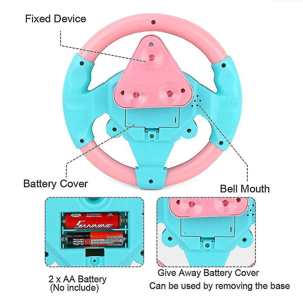 Steering Wheel Toys， 1pcs Simulation Copilots Simulated Steering Wheel Toy Educational Toys Children's Life Skills Training Gift