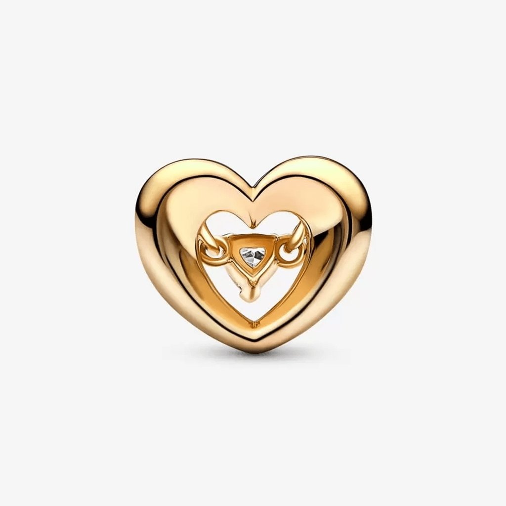 PANDORA  Radiant Heart & Floating Stone Charm