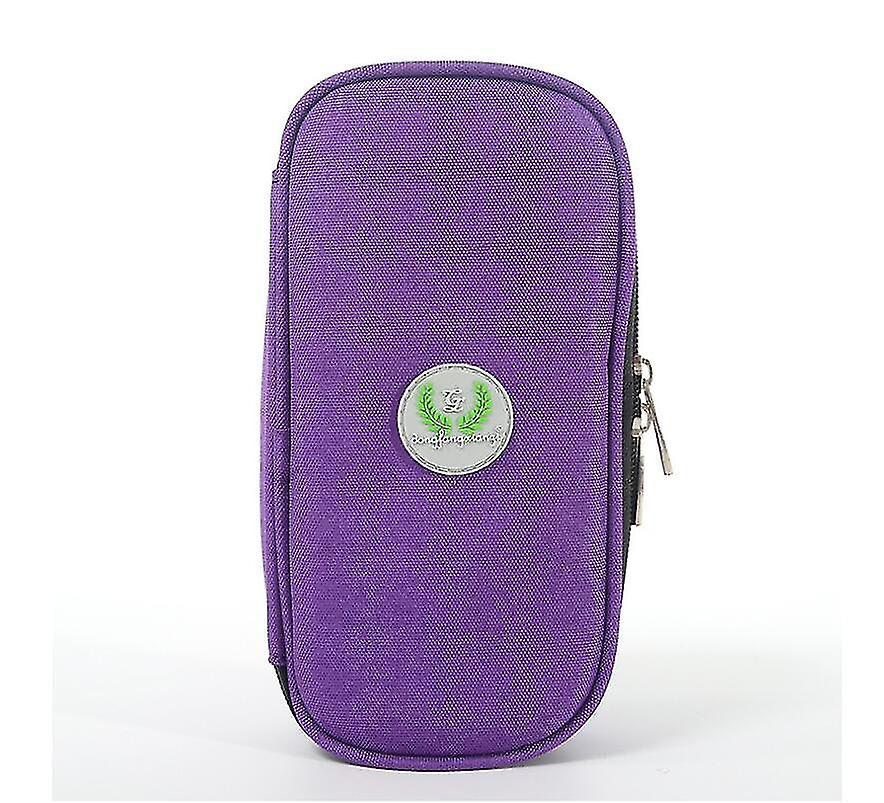 Insulin Cooler Travel Bag - Medication Diabetic Insulated Portable Cooler Diabetes Cooler Bag (purple)