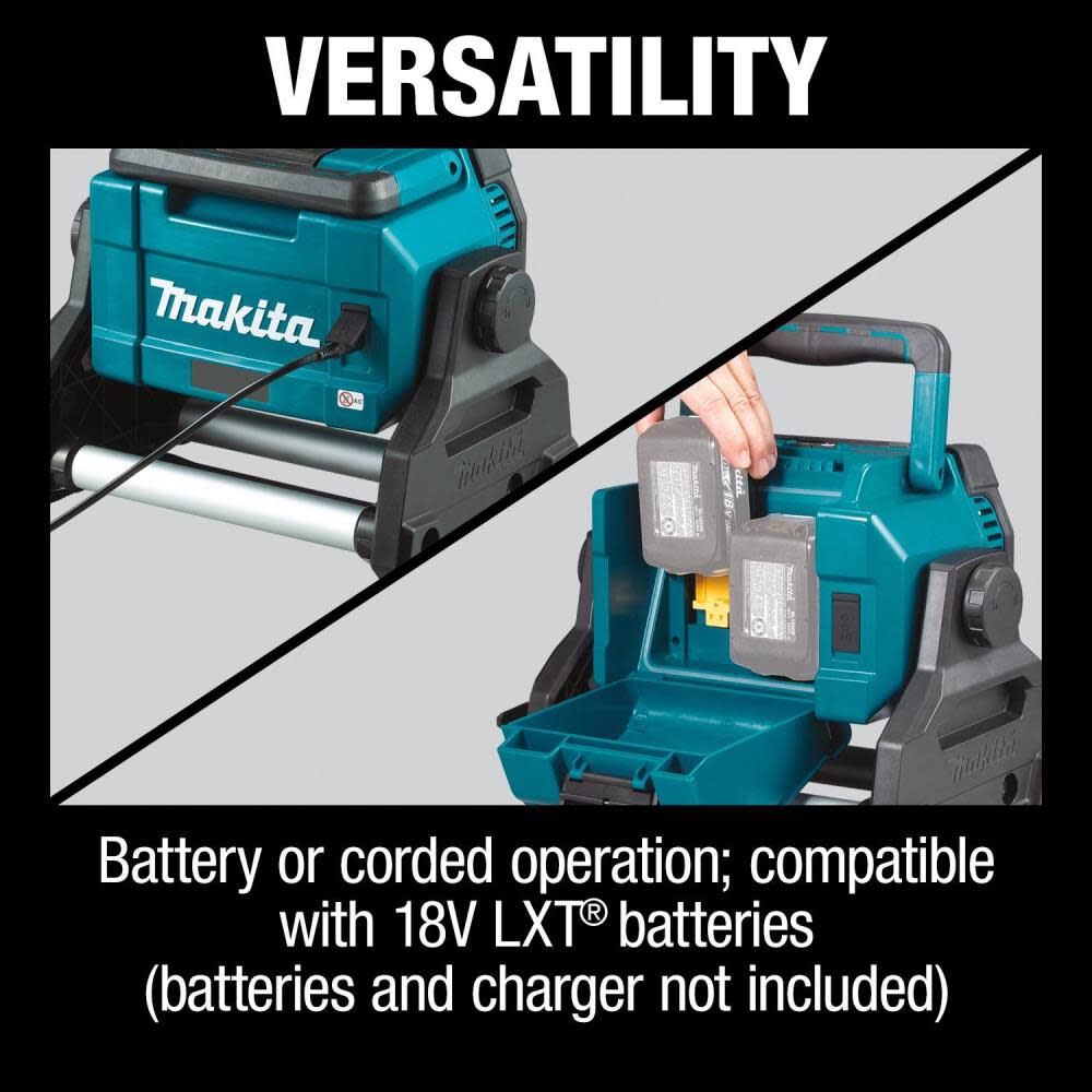 Makita 18V X2 LXT Lithium-Ion Cordless/Corded Work Light Light Only DML809 from Makita