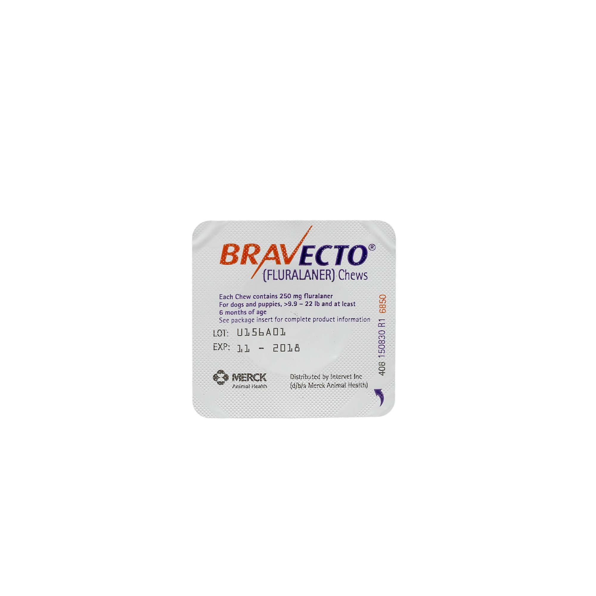 Bravecto Chews for Dogs 9.9-22 lbs， 3 Month Supply