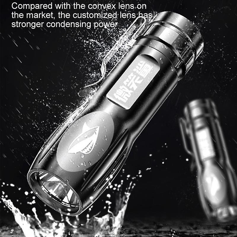 Portable Flashlight Rechargeable Light Built In Battery Power Led Emergency Flashlight Lighting