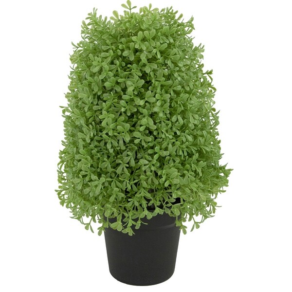 Artificial Boxwood Cone Topiary Tree with Round Pot