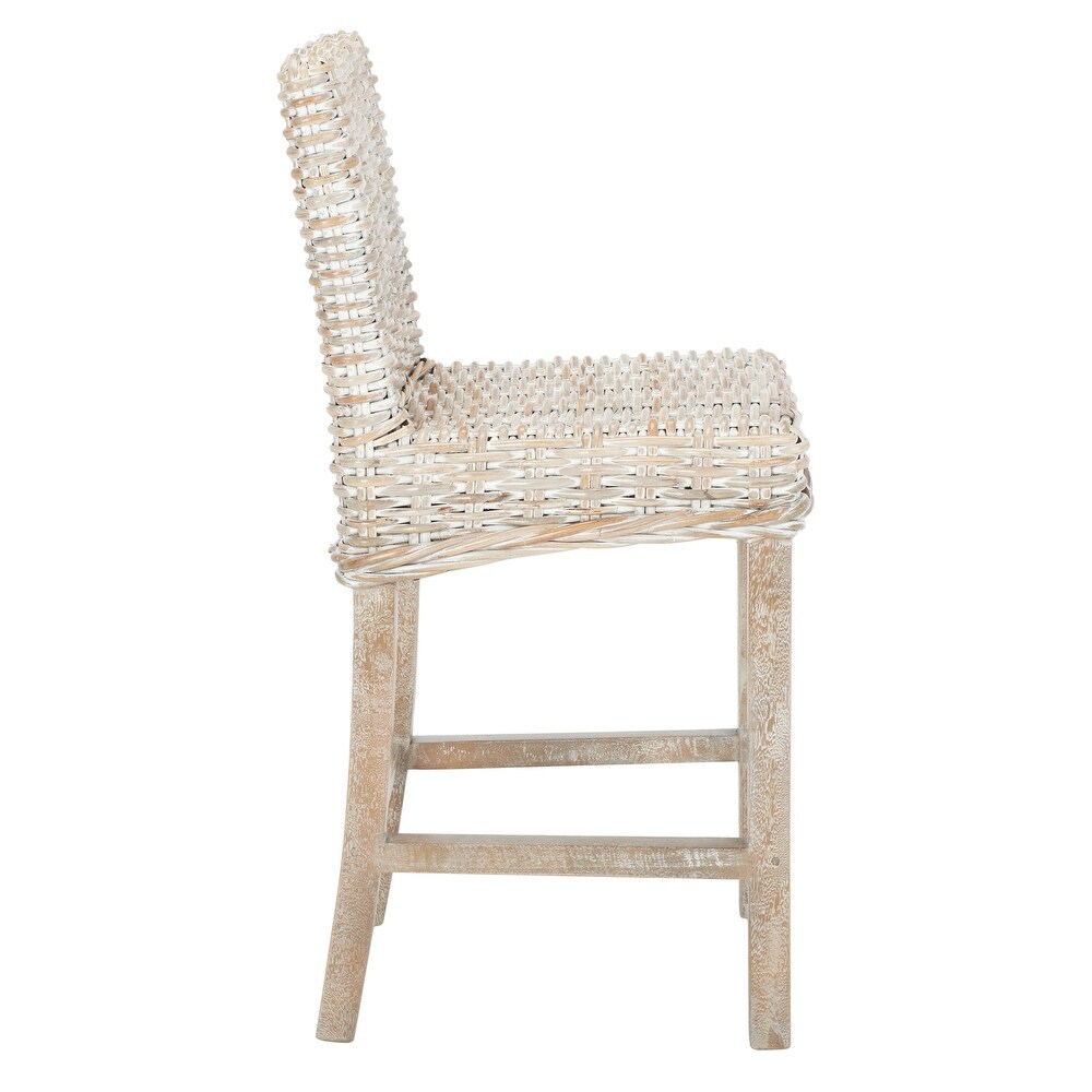 SAFAVIEH Tobie Rattan 23.6 inch Counter Stool