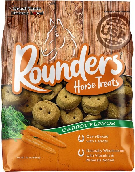 Blue Seal Rounders Carrot Flavor Horse Treats， 30-oz bag