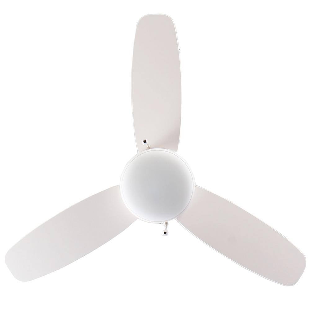 Hampton Bay Ashby Park 44 in. White Color Changing Integrated LED Matte White Indoor Ceiling Fan with Light and 3 Reversible Blades 59248