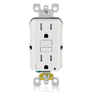 Leviton 15 Amp Tamper Resistant AFCI Outlet White R32-AFTR1-0KW