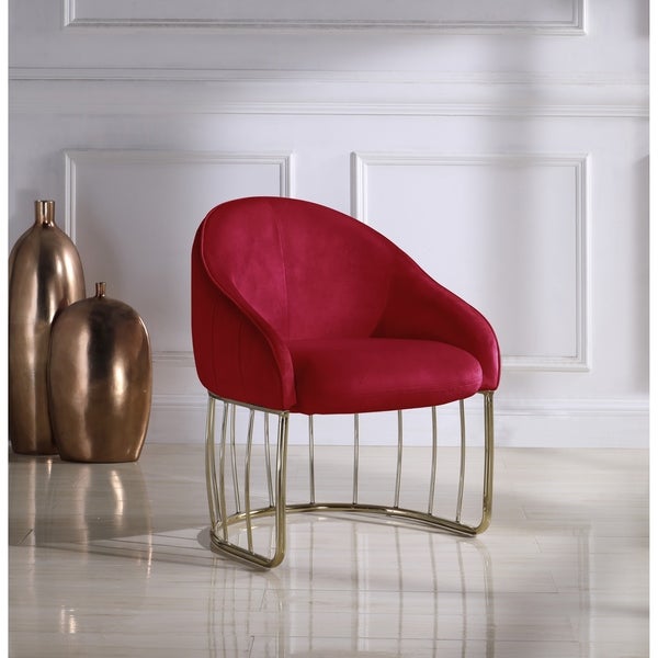 Chic Home Vivienne Velvet Upholstered Half-Moon Accent Club Chair