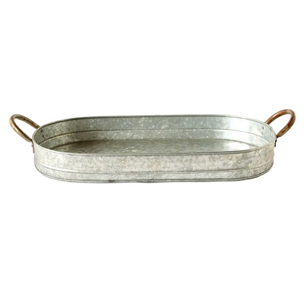 Galvanized Iron Serving Tray Storied Home