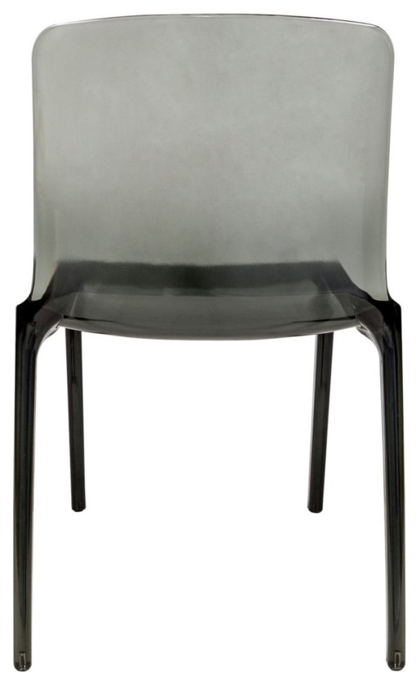 2 Pack Stackable Dining Chair  Shiny Chrome Metal Legs With Plastic Seat   Contemporary   Dining Chairs   by Decor Love  Houzz