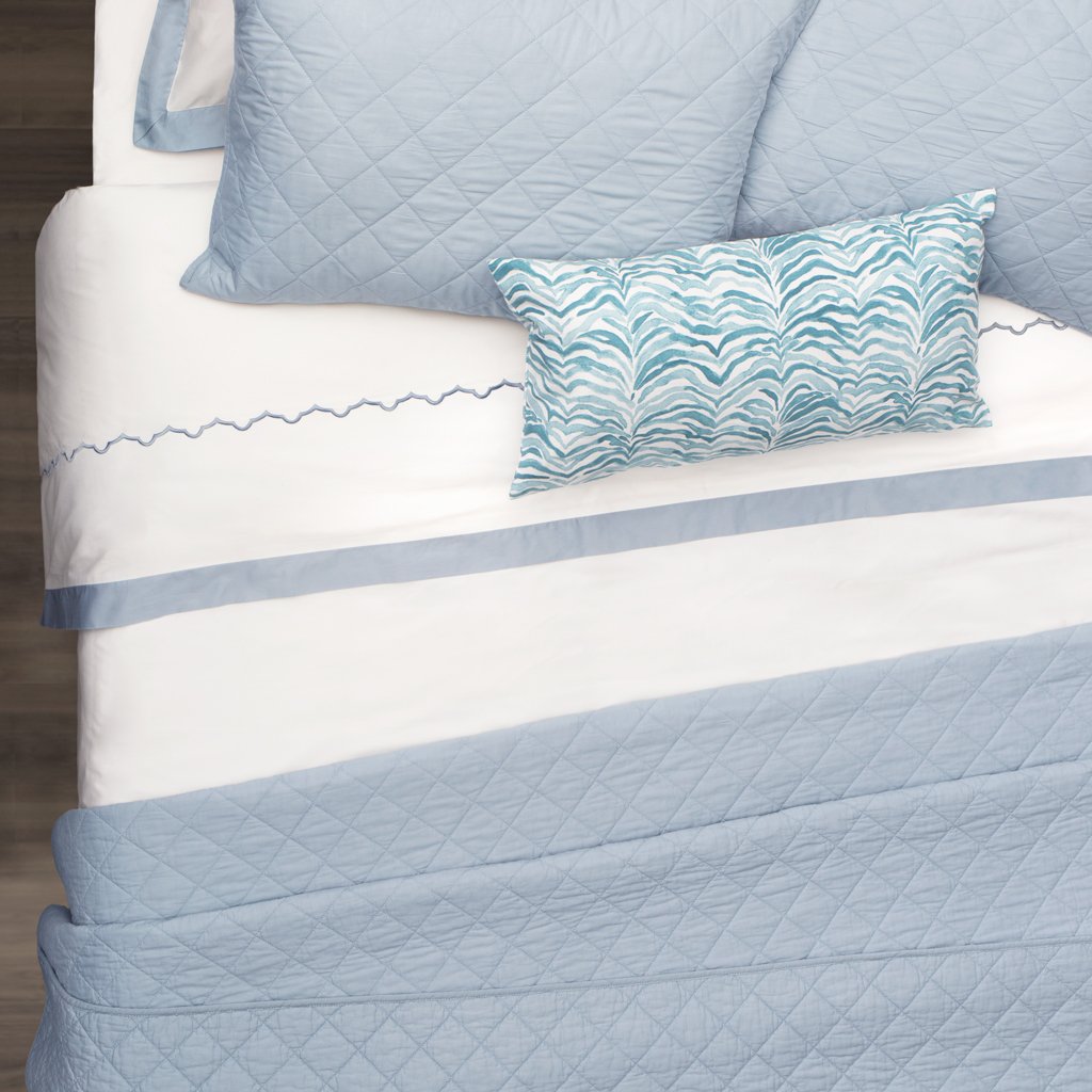 French Blue Diamond Quilt