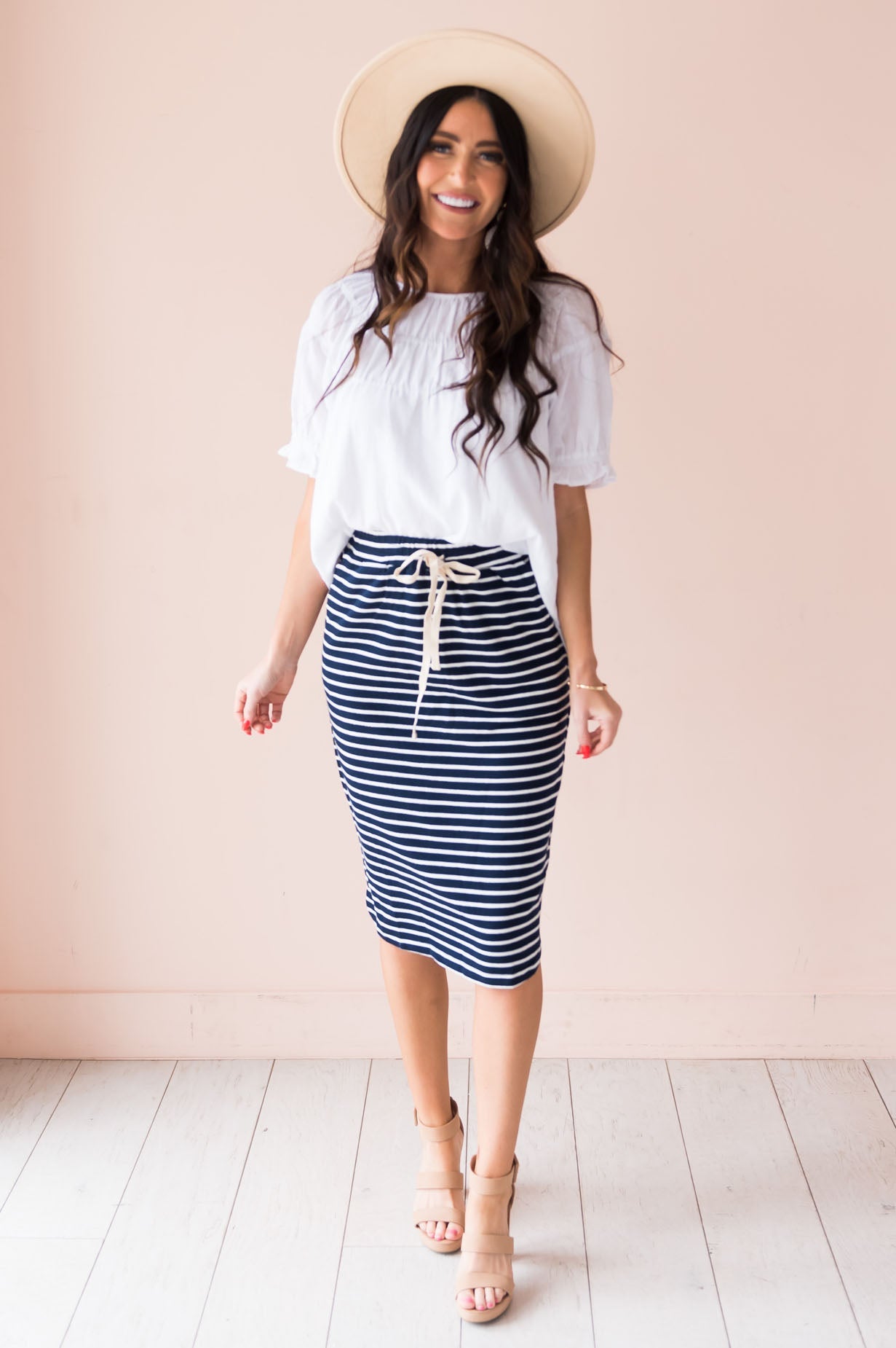 New Day Modest Tie Waist Skirt