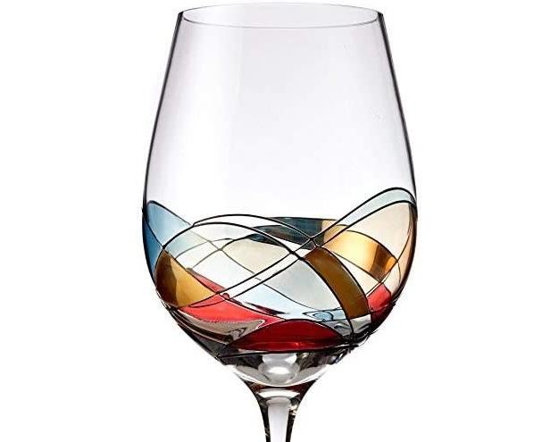 Bezrat Hand Painted Wine Glass 28 Oz