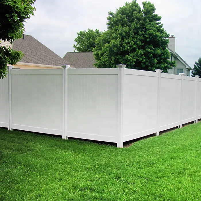 Cheap pvc pipe fence  made in China 100% Virgin PVC white pvc fence  Free Maintenance home depot vinyl fence