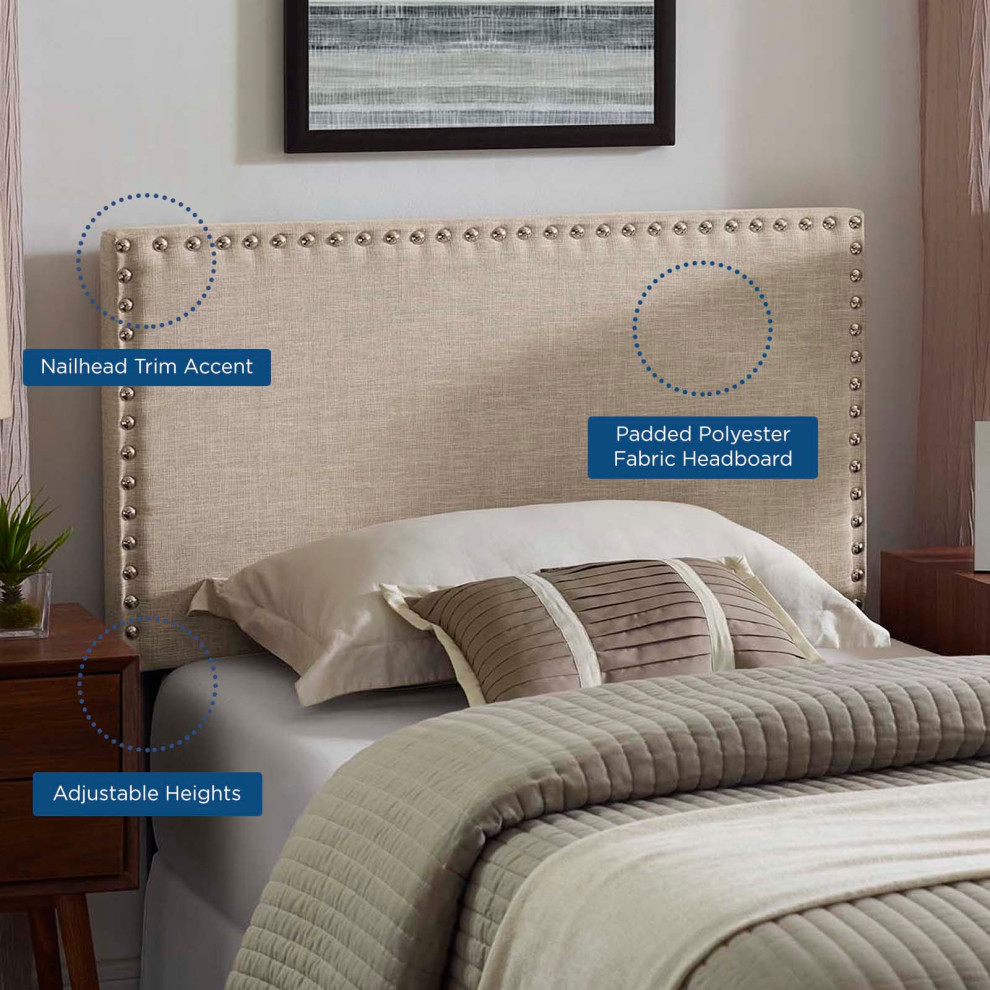 Phoebe Twin Upholstered Fabric Headboard   Transitional   Headboards   by Modway  Houzz