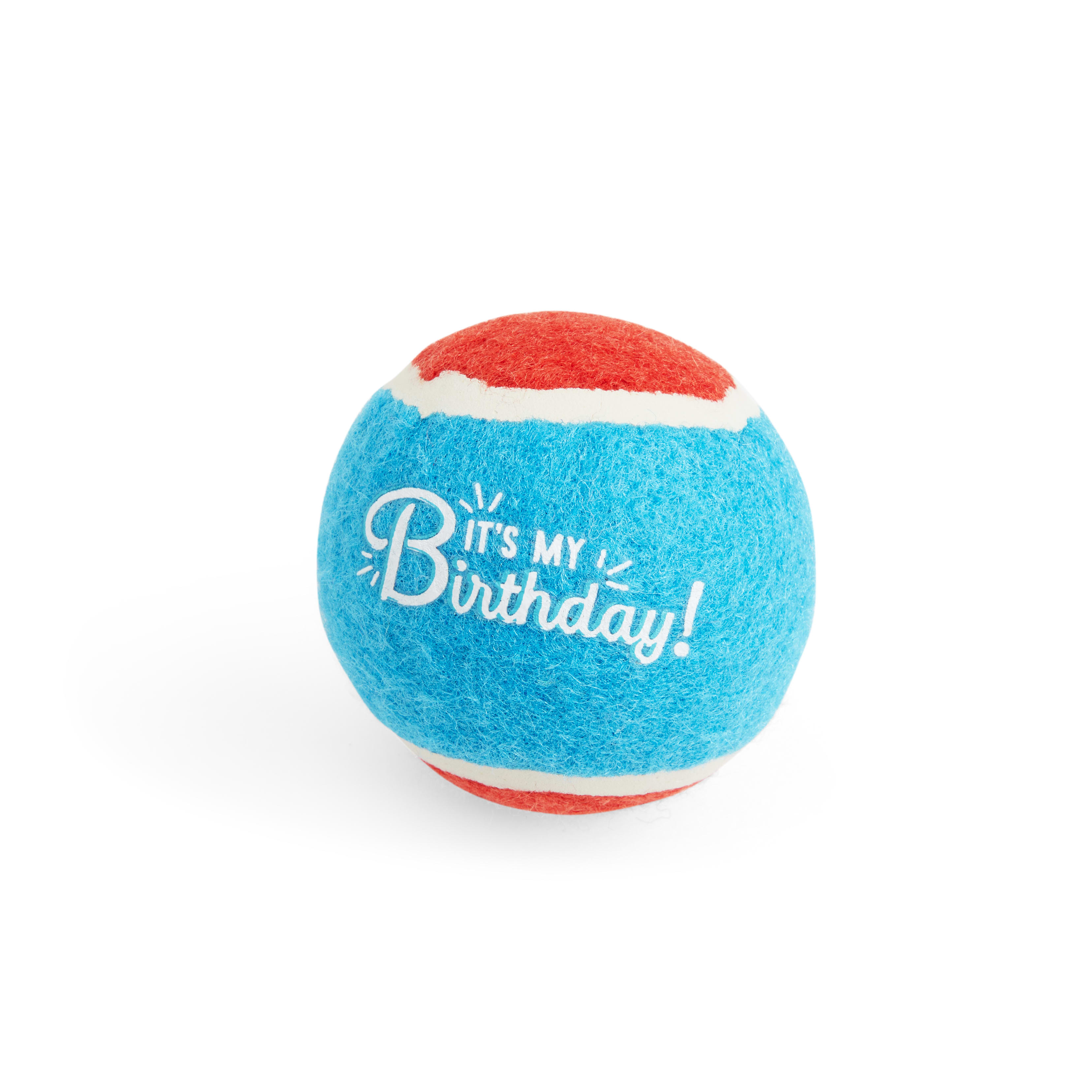 YOULY Birthday Tennis Ball Dog Toy， Pack of 3