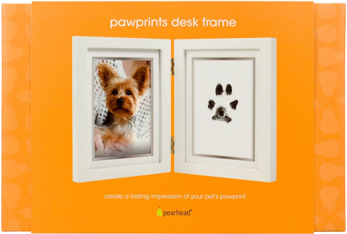 Pearhead Pawprints Desk Frame and Ink Kit， 4 x 6-in