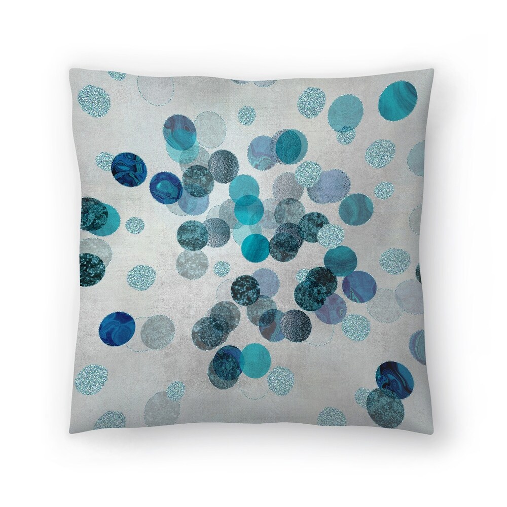 Blue Shimmering Dots   Decorative Throw Pillow