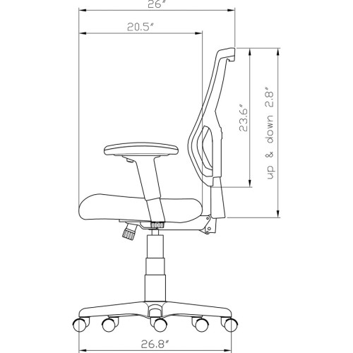 Lorell Conjure Executive High-back Mesh Back Chair (62000)