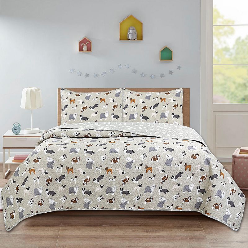 Puppy Crowd Quilt Set with Shams