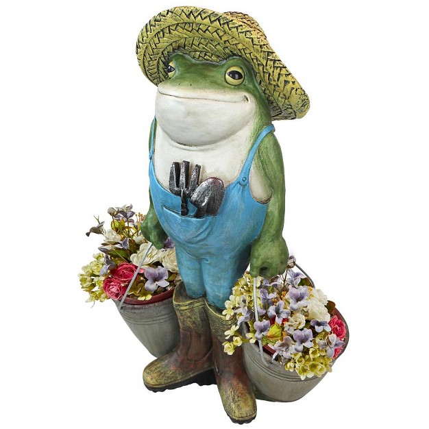 Design Toscano Buckets The Garden Frog Statue