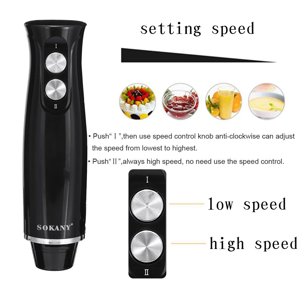 HEJULIK 4 in 1 Multifunctional Blender Juice Cooker Egg Beater Supplementary Food Machine, 304 stainless steel blender bar