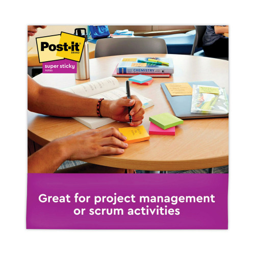 Post-it Pads in Rio de Janeiro Colors， 3 x 3， 70-Sheet Pads， 24/Pack (65424SSAUCP)