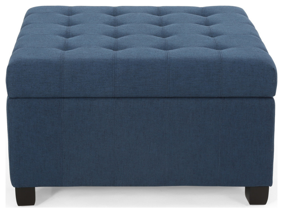 Lastoro Contemporary Tufted Storage Ottoman   Transitional   Footstools And Ottomans   by GDFStudio  Houzz