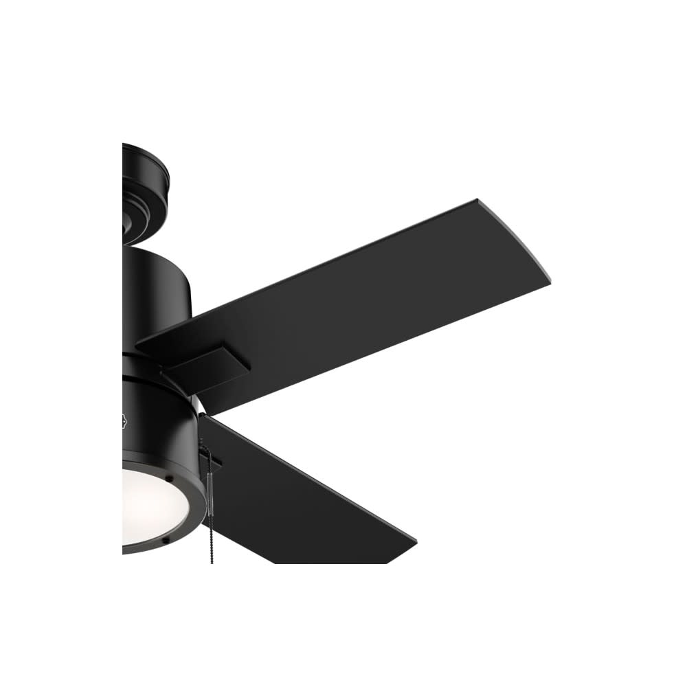 Hunter Beck Ceiling Fan 42 Matte Black/Greyed Walnut ;