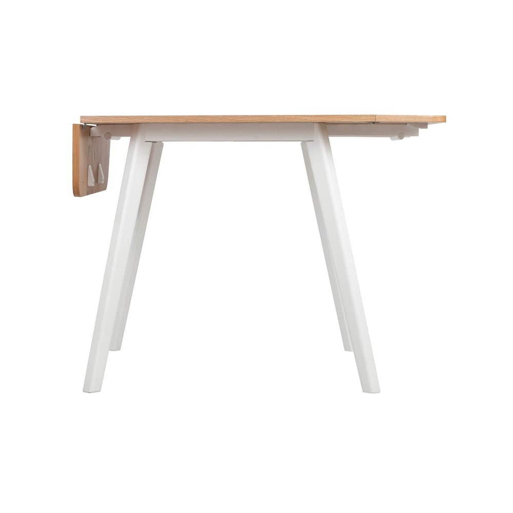 Universal Expert Abacus Extendable Dining Table  Modern Oak and White   Brown