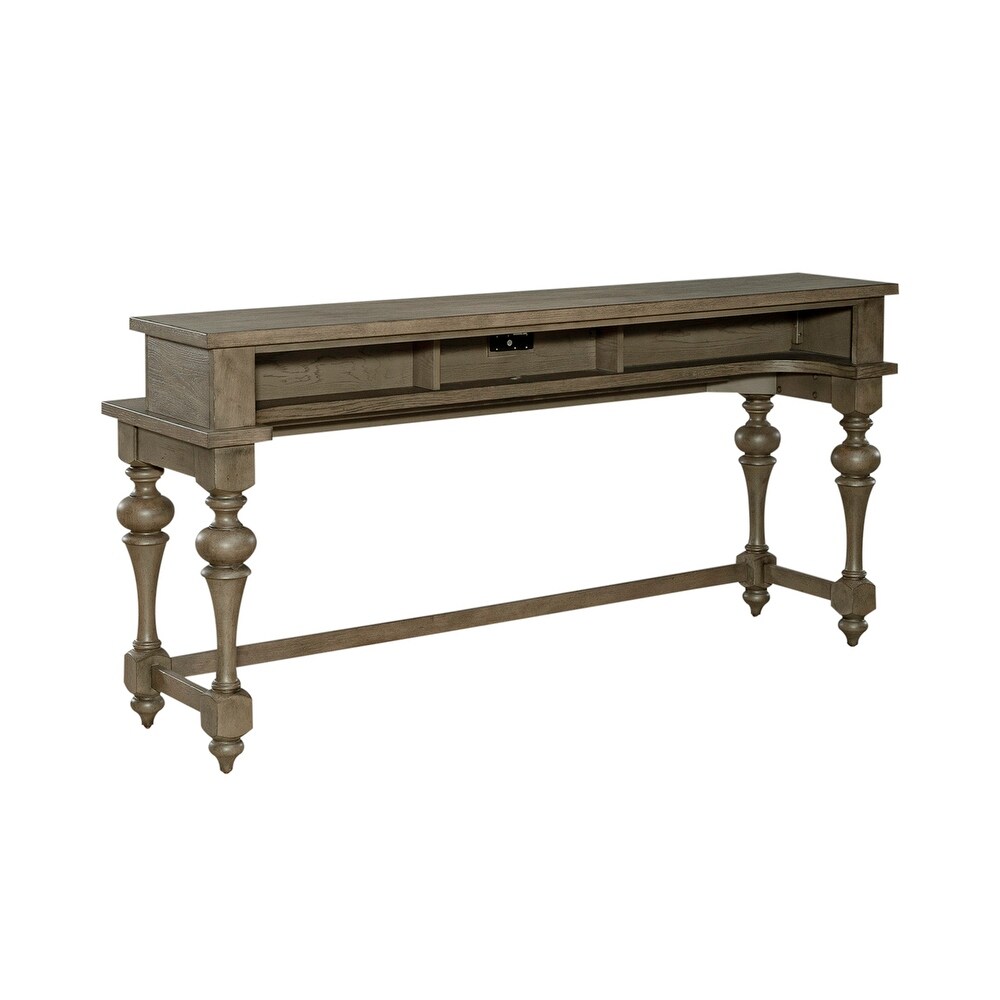 Americana Farmhouse Dusty Taupe 4 Piece Console Bar Table Set