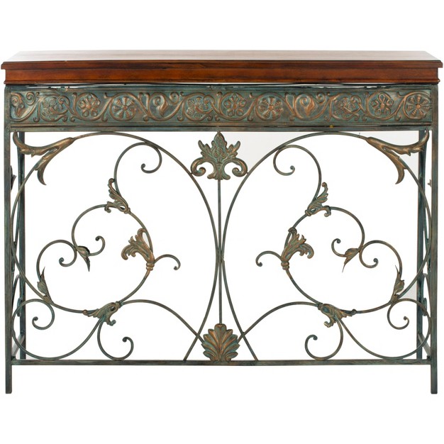 Cynthia Console Table Brown Safavieh