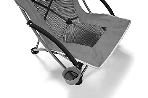 Sport-Brella Beach Chair with UPF 50+ Adjustable Canopy Umbrella， Grey