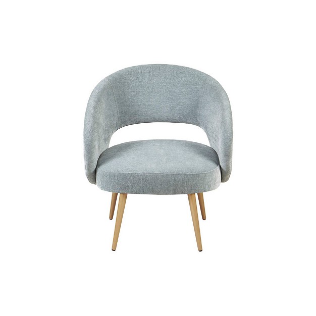 Irina Open back With Antique Gold Metallic Leg Accent Chair Seafoam Madison Park