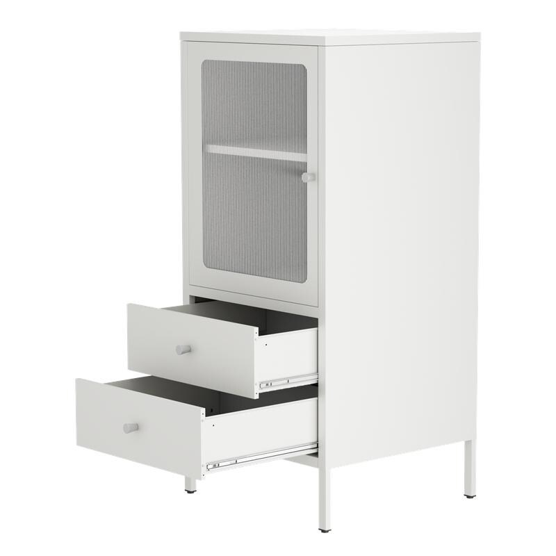 Free Standing Metal Storage with 1 Doors   2 Drawers for Bathroom