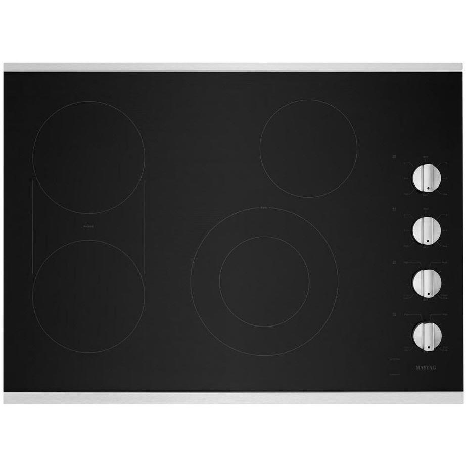 Maytag 30-inch Built-in Electric Cooktop with Reversible Gril and Griddle MEC8830HS