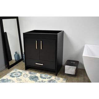 VOLPA USA AMERICAN CRAFTED VANITIES Capri 24 in. W x 21 in. D Bathroom Vanity Cabinet Only in Black MTD-3524BK-0