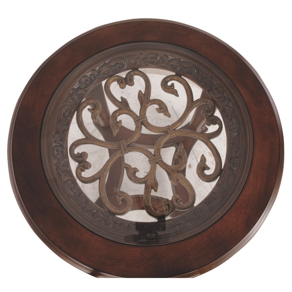 Norcastle Dark Brown Round End Table