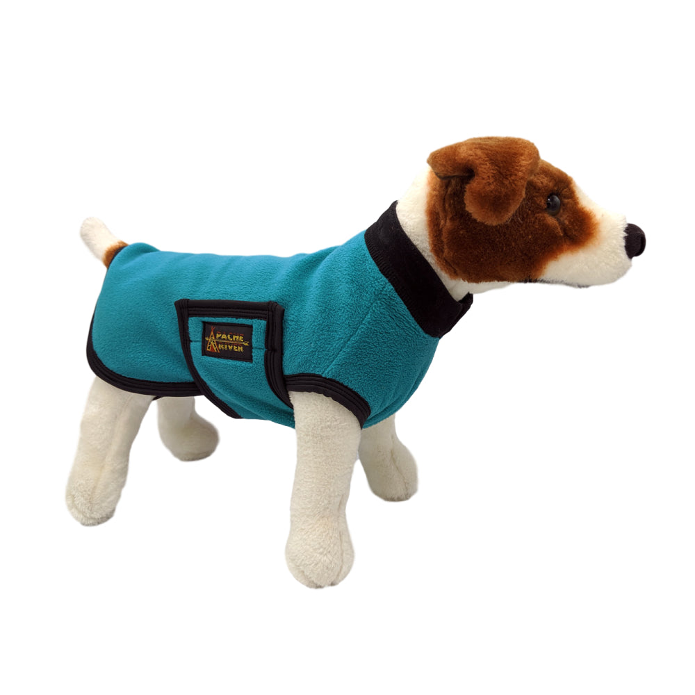 Teal Fleece Dog Coat